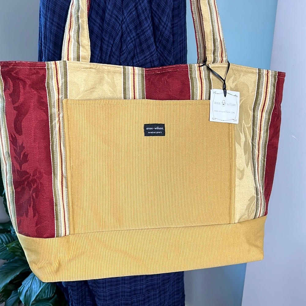 NWT Anna William Newburyport MA Tote Fall Autumnal Colors